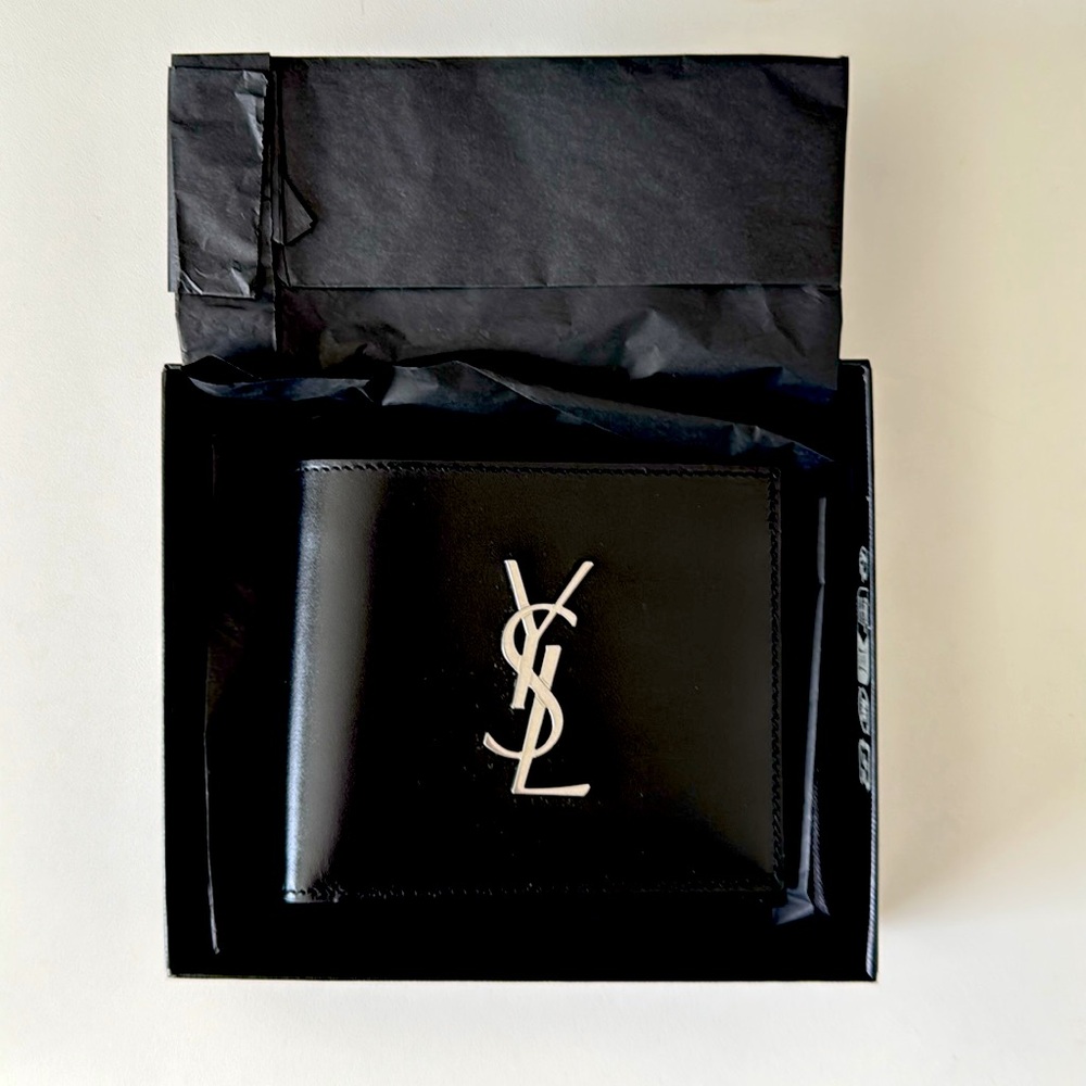 Yves Saint Laurent (YSL) Black Leather Wallet - NWOT